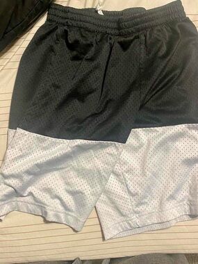 Jordan Black and White Athletic Mesh Shorts